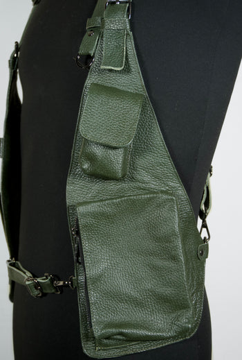 Clint cuero verde militar