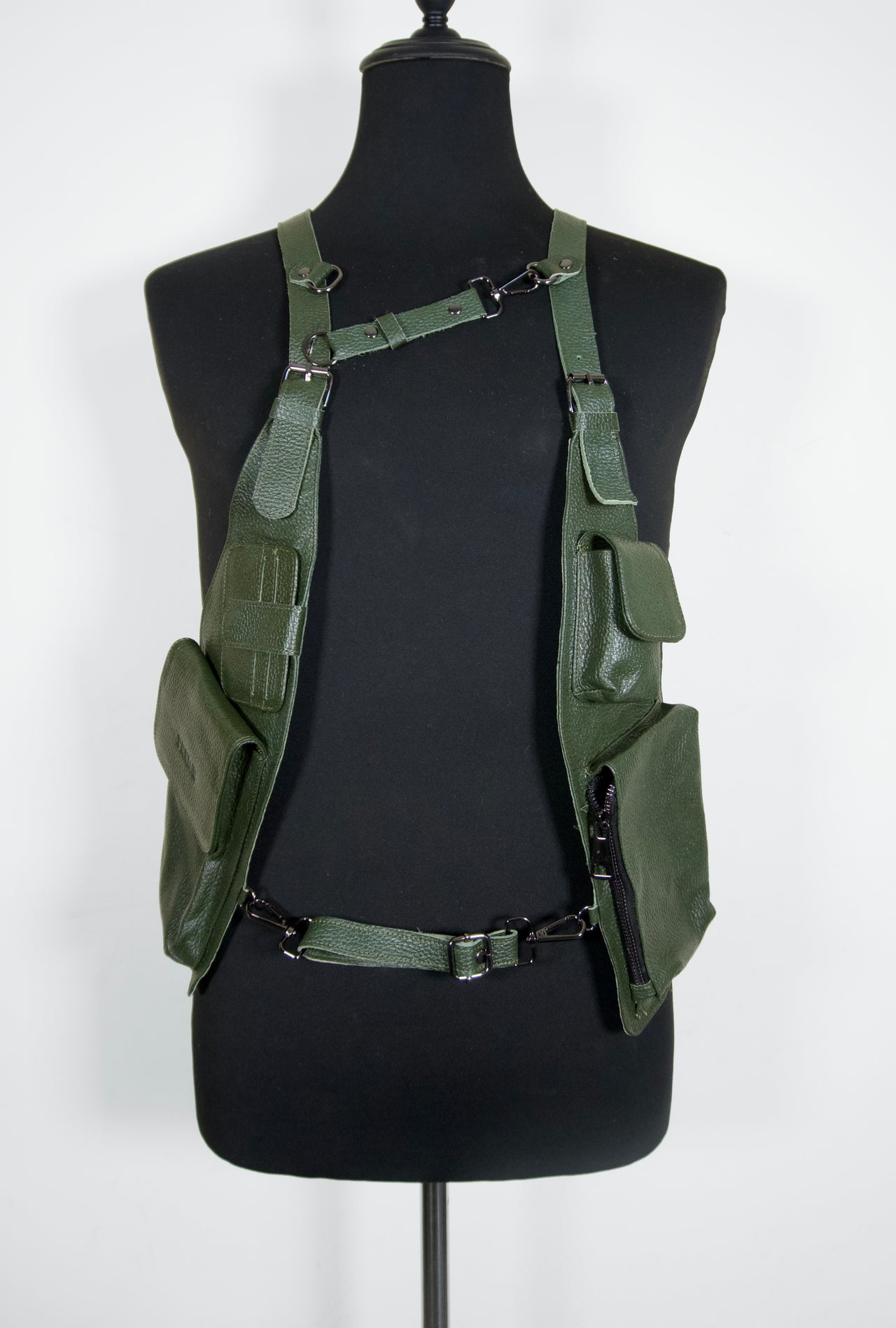 Clint cuero verde militar